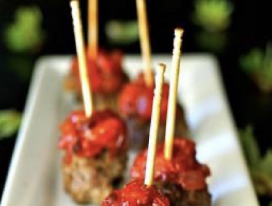 Strawberry Chipotle Meatball Appetizer